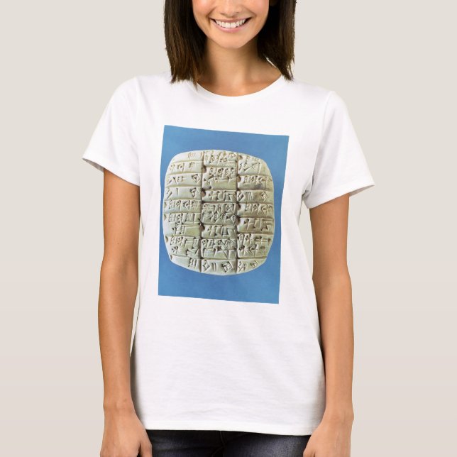 T-shirt Accounts Table with cuneiform script, c.2400 BC (t (Devant)