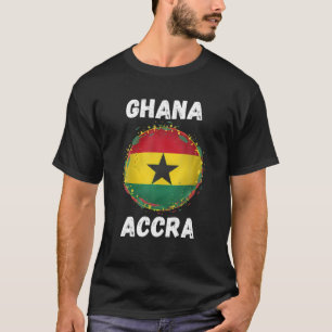 T-shirt Accra Ghana Retro Drapeau Ghanéen Vintage Souvenir