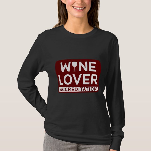T-shirt Accréditation Vin Pour Boire (Devant)