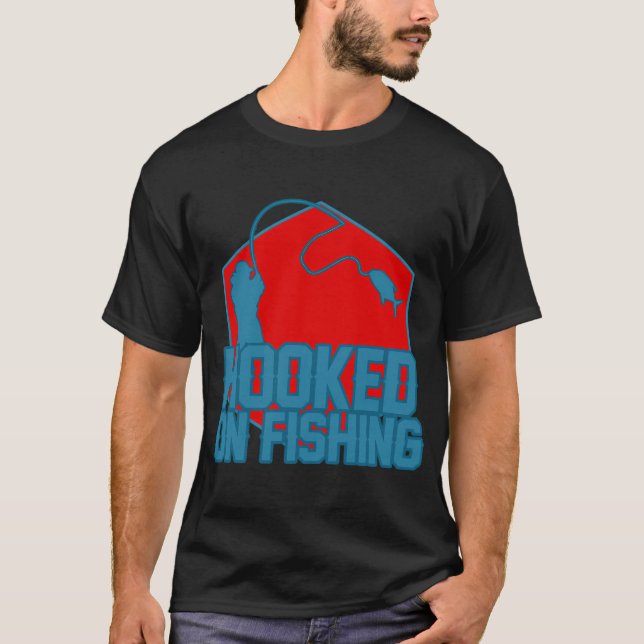 T-shirt Accro à la pêche (Devant)
