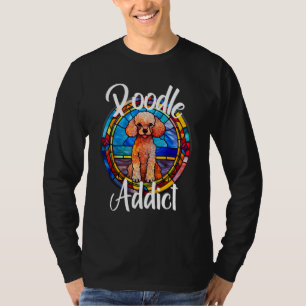 T-shirt Accro au Caniche Maman de Chien Bébé Poilu Coloré 