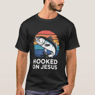 T-shirt Accro au Jésus pêche à la basse chrétienne religie