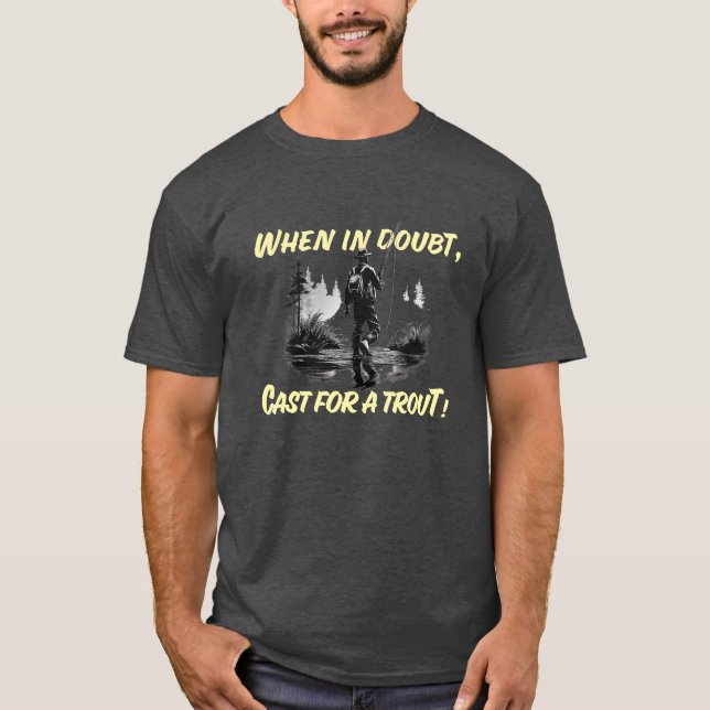 T-shirt Accro au Pêche Personnalisable  (Devant)