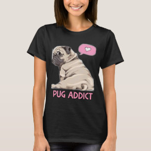 T-shirt Accro au pug Classique  296