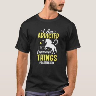 T-shirt Accro aux choses Course de barils Cheval Course g