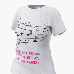 T-shirt 🎵 Accro aux musiques des années 80 - Nostalgie hi