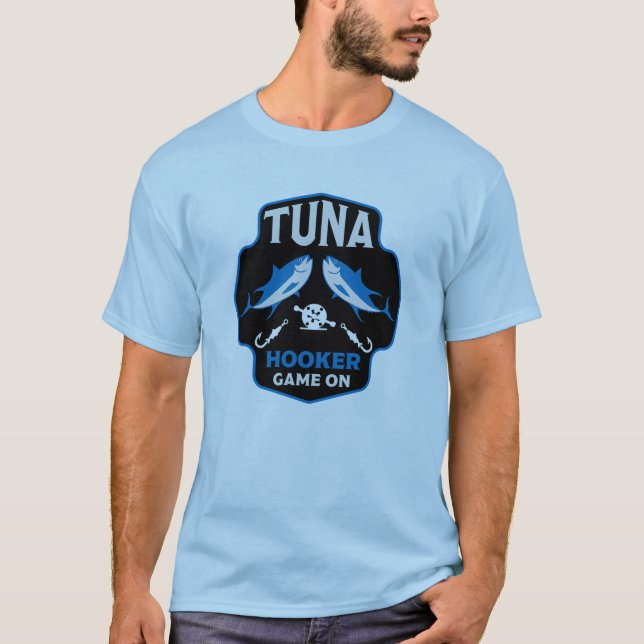 T-shirt Accroché À La Pêche Au Thon (Devant)