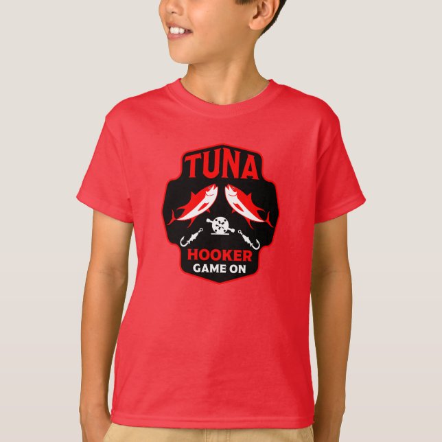 T-shirt Accroché À La Pêche Au Thon (Devant)