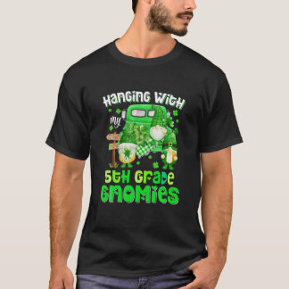 T-shirt Accroché avec Gnomies de 5e année Camion Enseignan