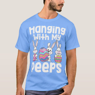 T-shirt Accroché avec mes poivrons heureux lapin de pâques