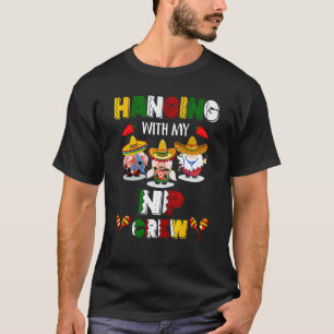 T-shirt Accroché Avec Mon Équipage De Gnome Infirmière