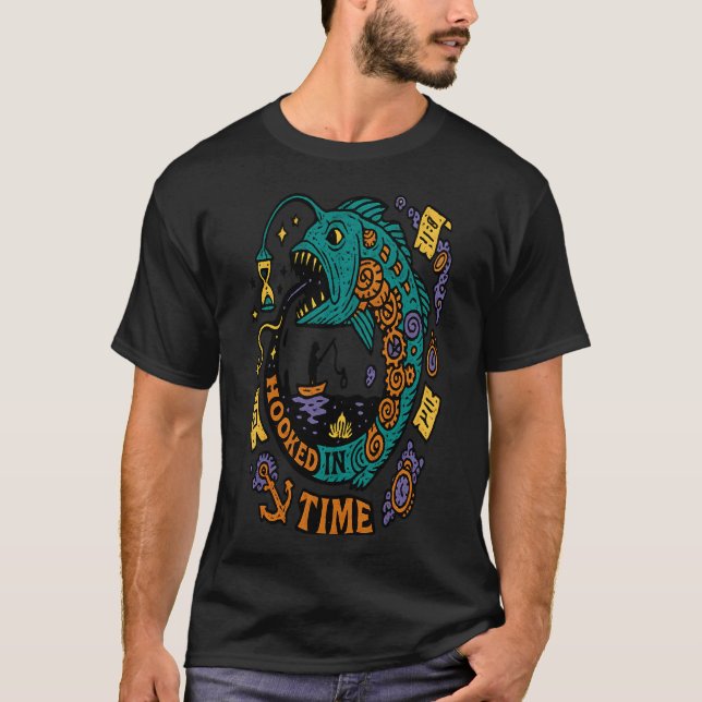 T-shirt ACCROCHÉ DANS LE TEMPS - pêche (Devant)