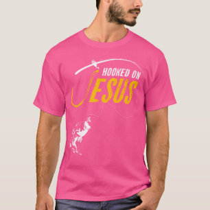 T-shirt Accroché sur Jésus Drôle Chrétien Pêche