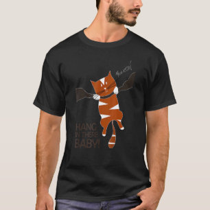 T-shirt Accroche-toi bébé ! Mignon chat drôle pour animal