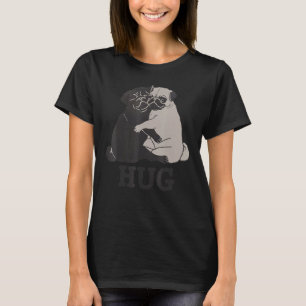 T-shirt Accrocher le chien mignon Carlin Anatomie drôle an