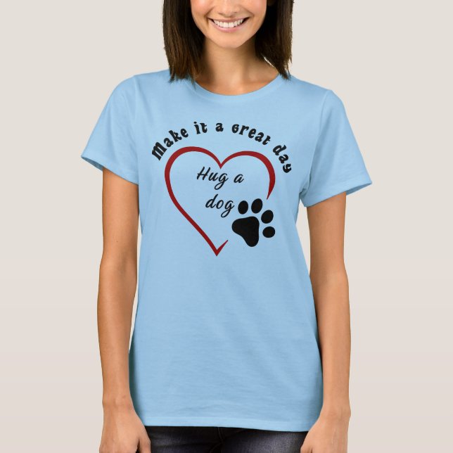 T-shirt Accrocher un chien (Devant)