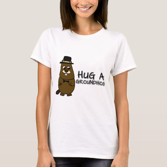 T-shirt Accrocher une marmotte (Devant)