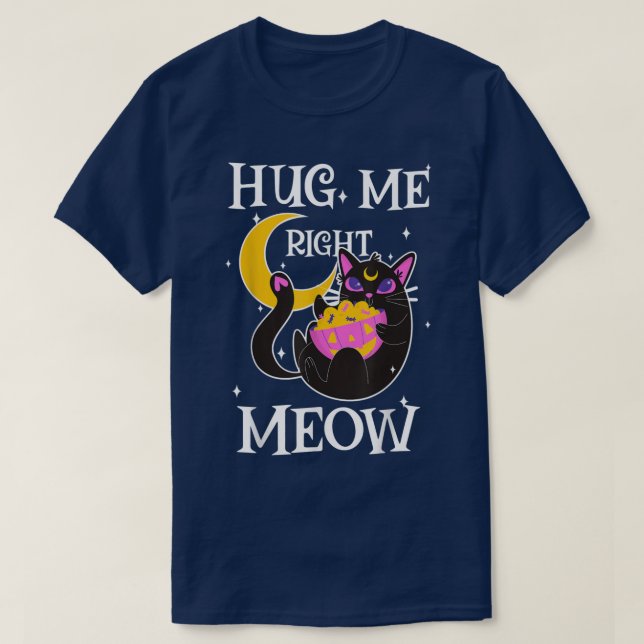 T-shirt Accrochez-moi à droite Meow Funny Halloween 504 46 (Design devant)