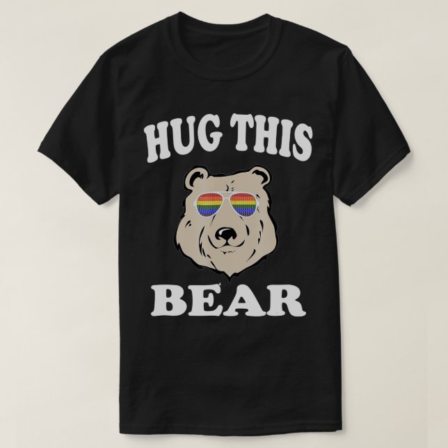 T-shirt Accrochez son ours Gay LGB Drôle cadeau  (Design devant)