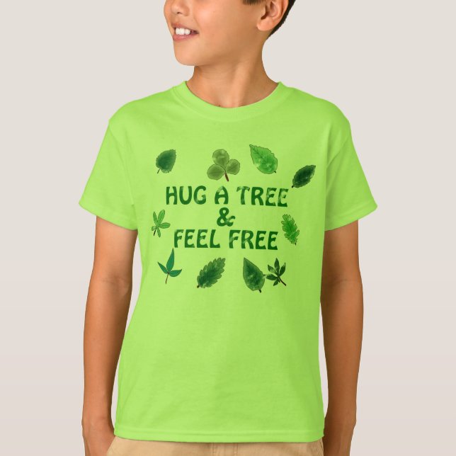 T-shirt Accrochez un arbre et sentez-vous libre Chemise (Devant)