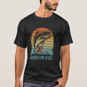 T-shirt Accrochez-vous à Jésus pêche à la basse chrétienne