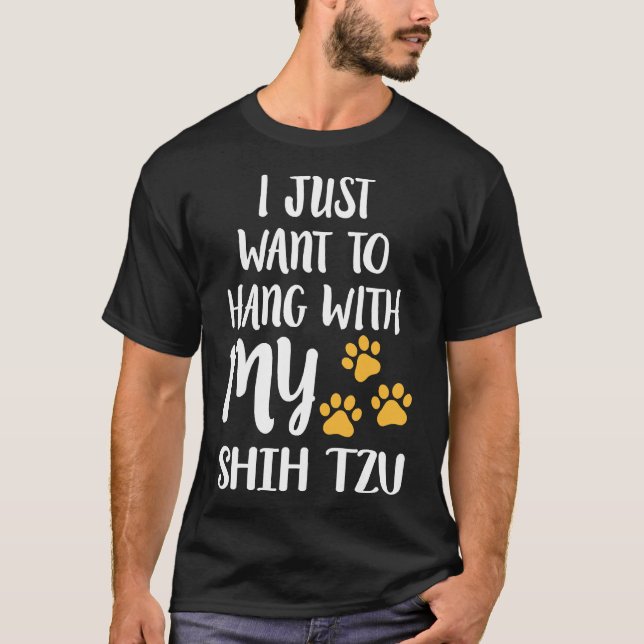 T-shirt Accrochez-Vous À Mon Chih Tzu (Devant)