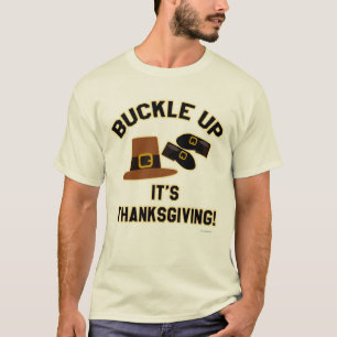 T-shirt Accrochez-Vous À Son Amusant Caricature Thanksgivi