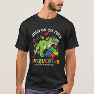 T-shirt Accrochez-Vous À Votre Uniformité Trex Puzzle Dino