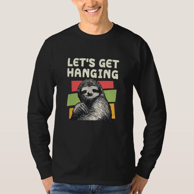 T-shirt Accrochons Sloth Lazy Sloth Friends 6 (Devant)