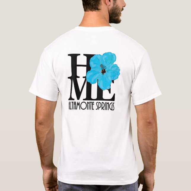 T-shirt ACCUEIL Altamonte Springs Blue Hibiscus (en arrièr (Dos)