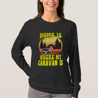 T-shirt Accueil de camping est où ma caravane est campeur