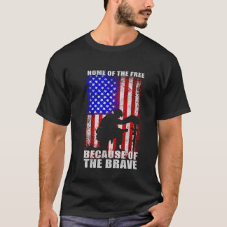 T-shirt Accueil De La Libération À Cause De La Brave Trous