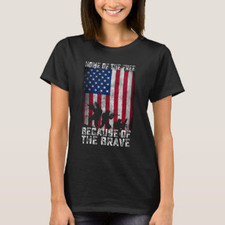 T-shirt Accueil De La Libération À Cause De La Brave Trous