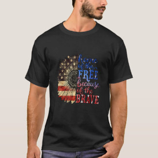 T-shirt Accueil De La Libération À Cause Du Brave Drapeau
