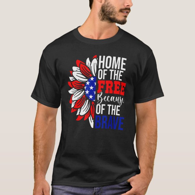 T-shirt Accueil De La Liberté À Cause De La Courageuse Amé (Devant)
