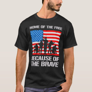 T-shirt Accueil De La Liberté À Cause Du Brave 4