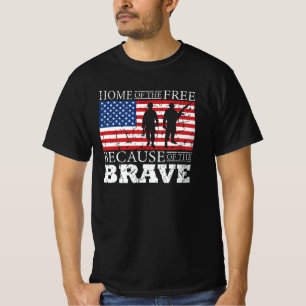 T-shirt Accueil De La Liberté À Cause Du Brave - États-Uni