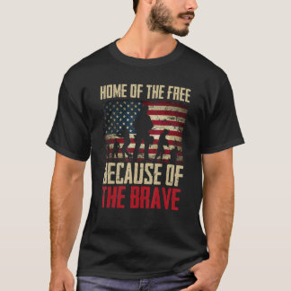 T-shirt Accueil De La Liberté À Cause Du Brave Veter Fière