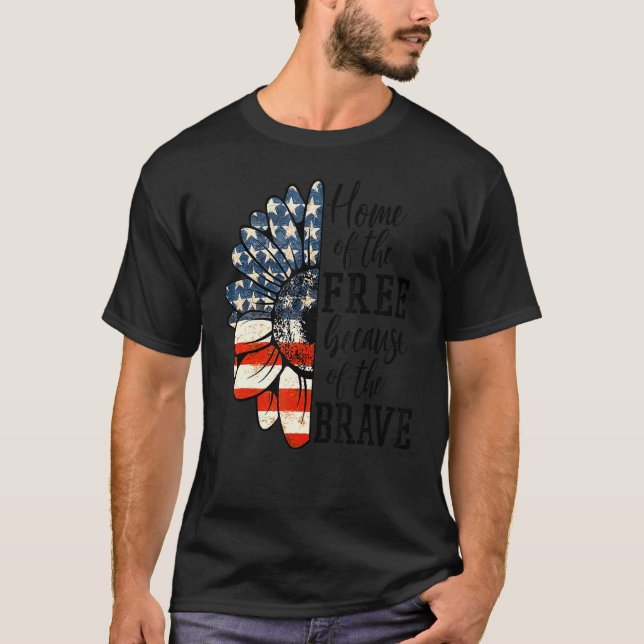 T-shirt Accueil De La Liberté À Cause Du Courageux Patriot (Devant)