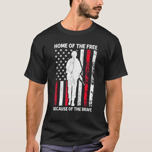 T-shirt Accueil De La Liberté À Cause Du Courageux Vet Amé (Devant)