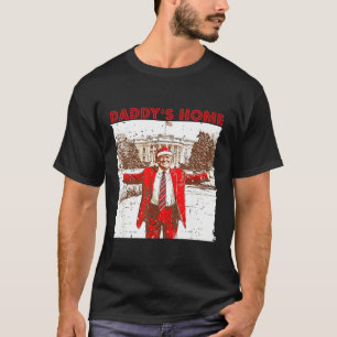 T-shirt Accueil de papa Je serai à la maison pour Noël amu