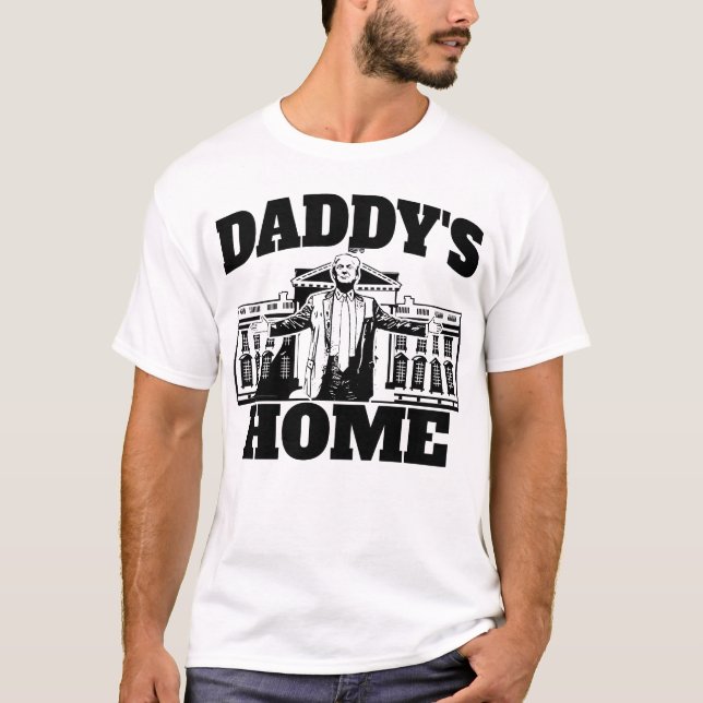 T-shirt Accueil de papa Président Trump 2024 Maison de pap (Devant)