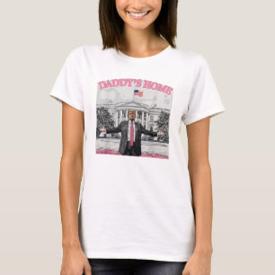 T-shirt Accueil de papa Trump Pink 2024