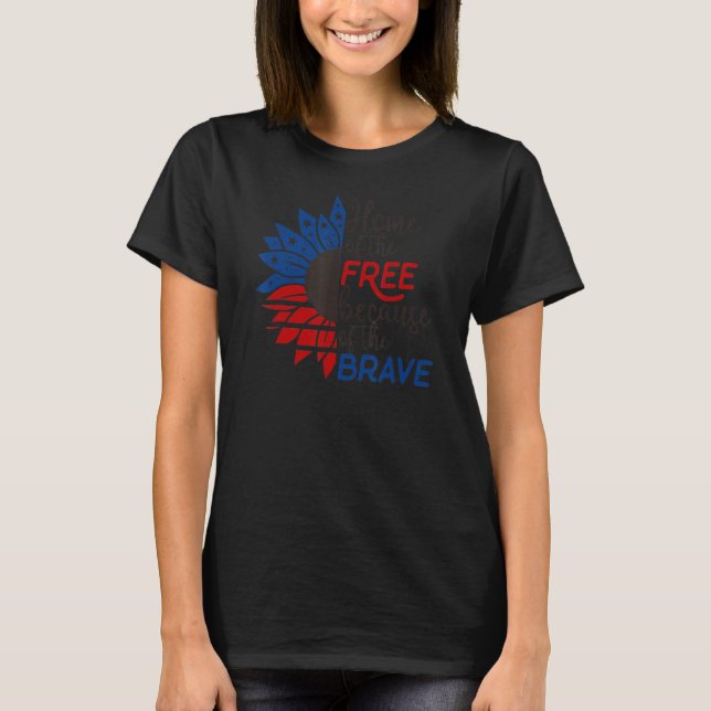 T-shirt Accueil Des Libres Parce Que Courageux 4 juillet A (Devant)