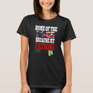 T-shirt Accueil Des Libres Parce Que Mon Père Est Courageu