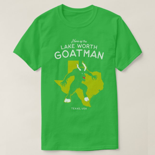 T-shirt Accueil du Lac Worth Goatman Monster Texas USA C (Design devant)