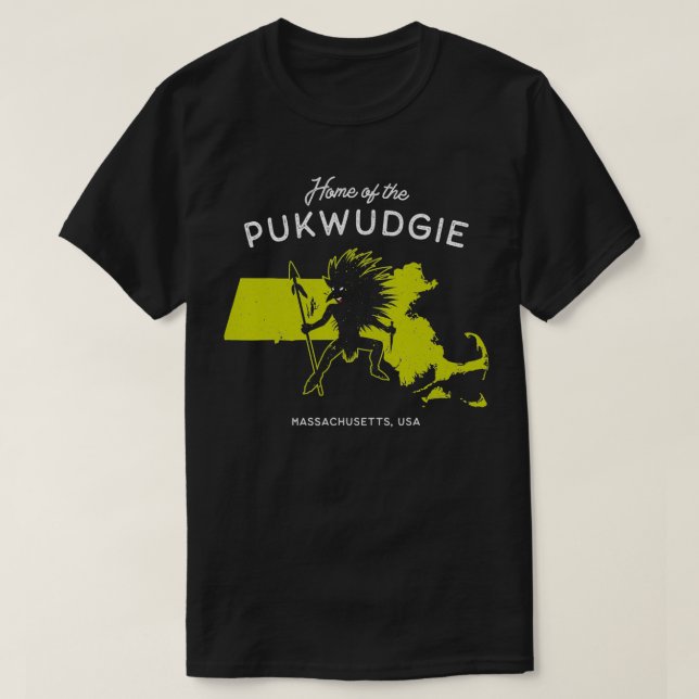 T-shirt Accueil du Massachusetts Pukwudgie, USA (Design devant)
