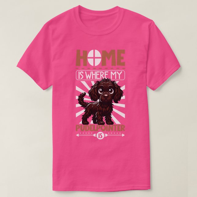 T-shirt Accueil est avec mon Pudelpointer (Design devant)