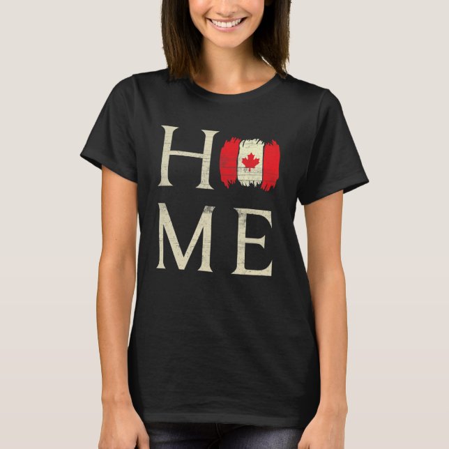 T-shirt Accueil Fête du Canada Maple Fier Drapeau canadien (Devant)