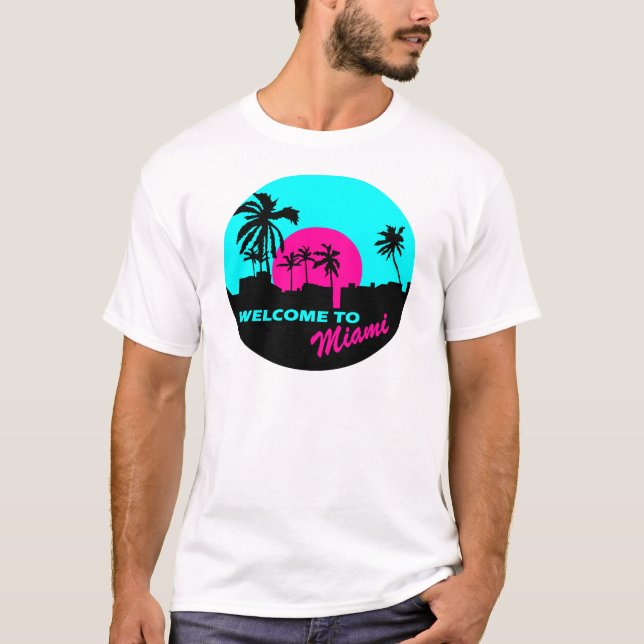 T-shirt Accueil frais à la conception de Miami (Devant)